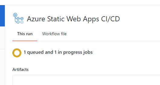 Azure portal static web app